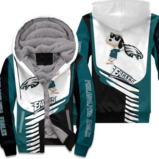 Philadelphia Eagles Snoopy For Eagles Fan 3D Fleece Hoodie