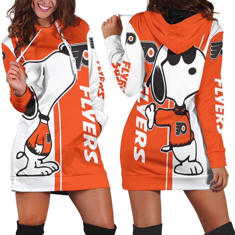 Philadelphia Flyers Snoopy Lover 3d Hoodie Dress Sweater Dress Sweatshirt Dress