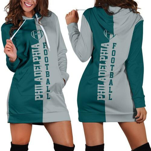 Philadelphia Football Hoodie Dress Sweater Dress Sweatshirt Dress 3d All Over Print For Women Hoodie