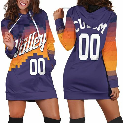 Phoenix Suns 2020 Earned Edition Jersey Inspired Personalized Hoodie Dress Sweater Dress Sweatshirt Dress