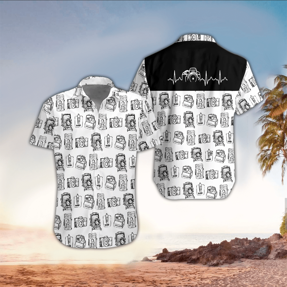 Photography Mens Hawaiian Shirt Photography Button Up Shirt for Men and Women