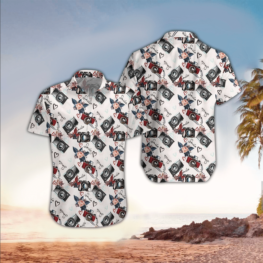 Photography Mens Hawaiian Shirt Photography Button Up Shirt for Men and Women