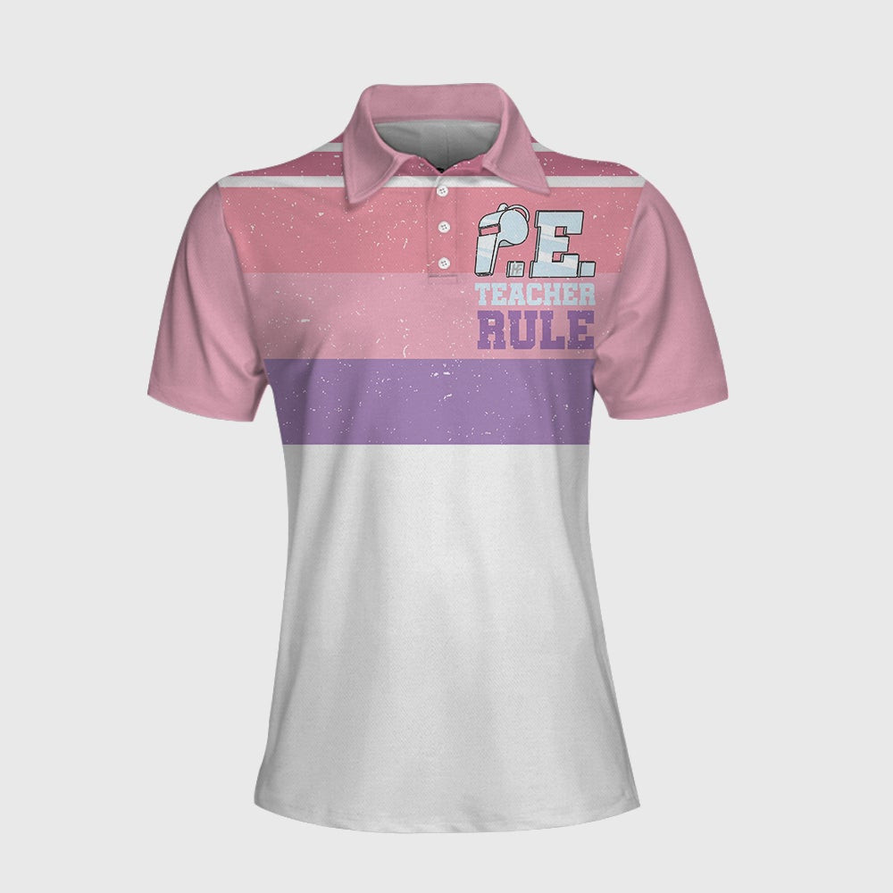 Physical Education Teacher Short Sleeve Women Polo Shirt Physical Education Teacher Appreciation Gift