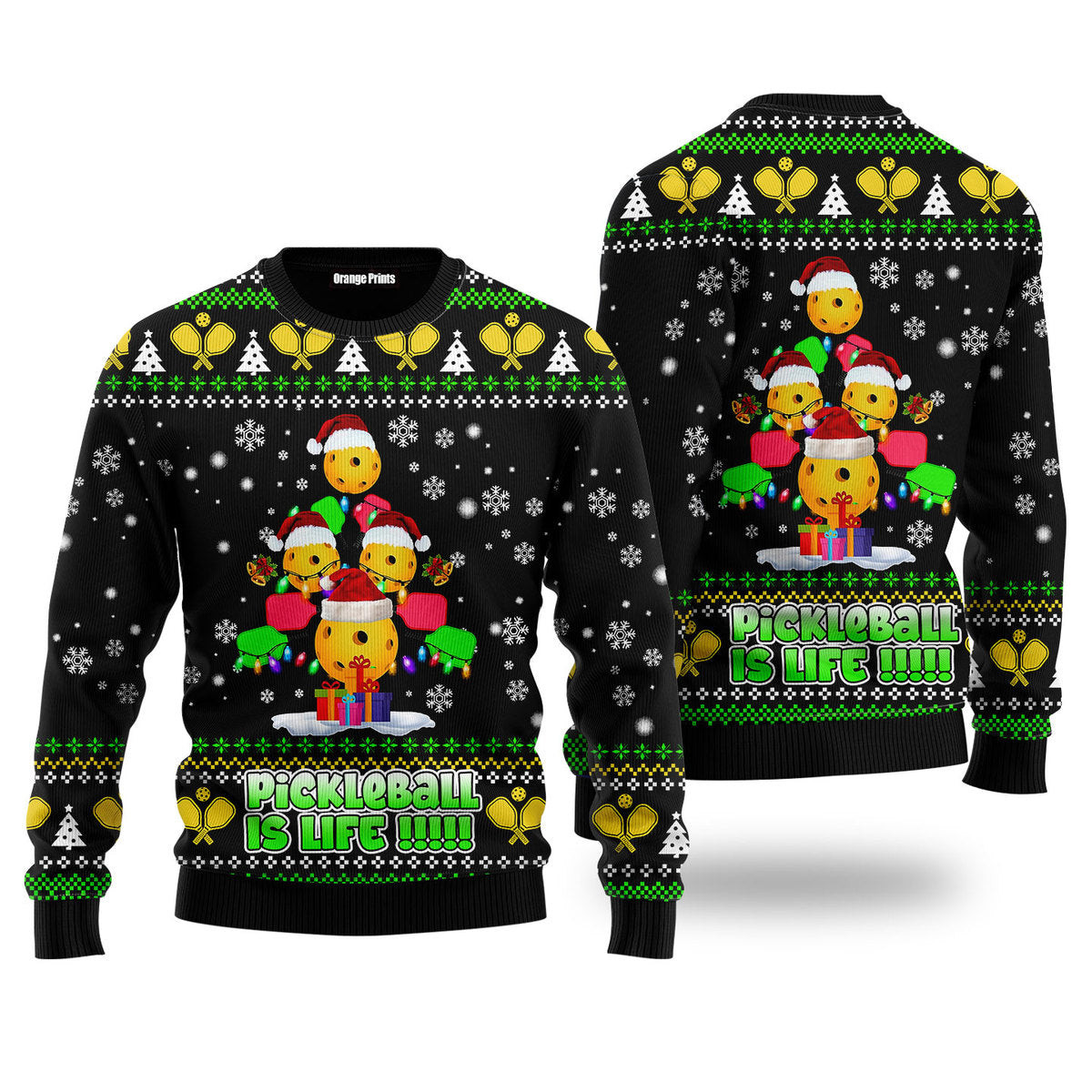 PickleBall Is Life Ugly Christmas Sweater Ugly Sweater For Men Women