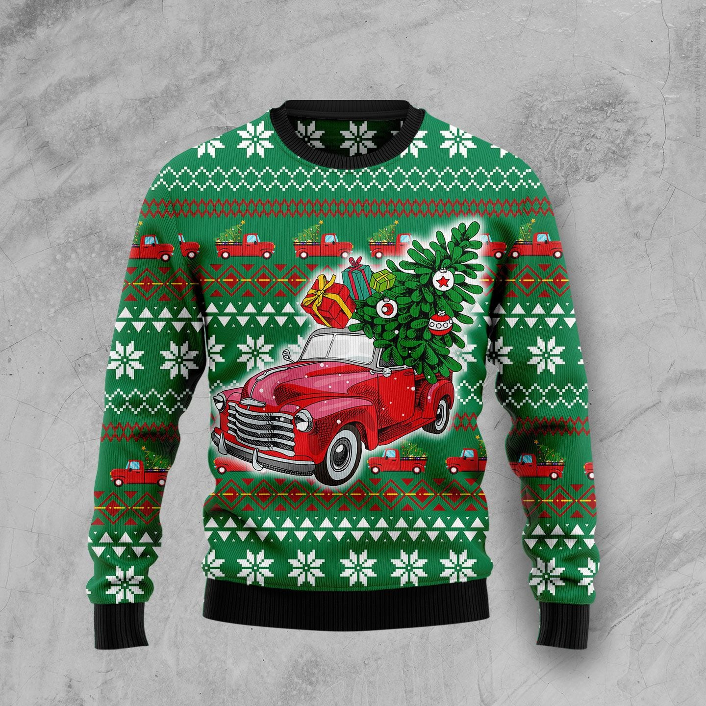 Pickup Truck Ugly Christmas Sweater, Ugly Sweater For Men Women, Holiday Sweater