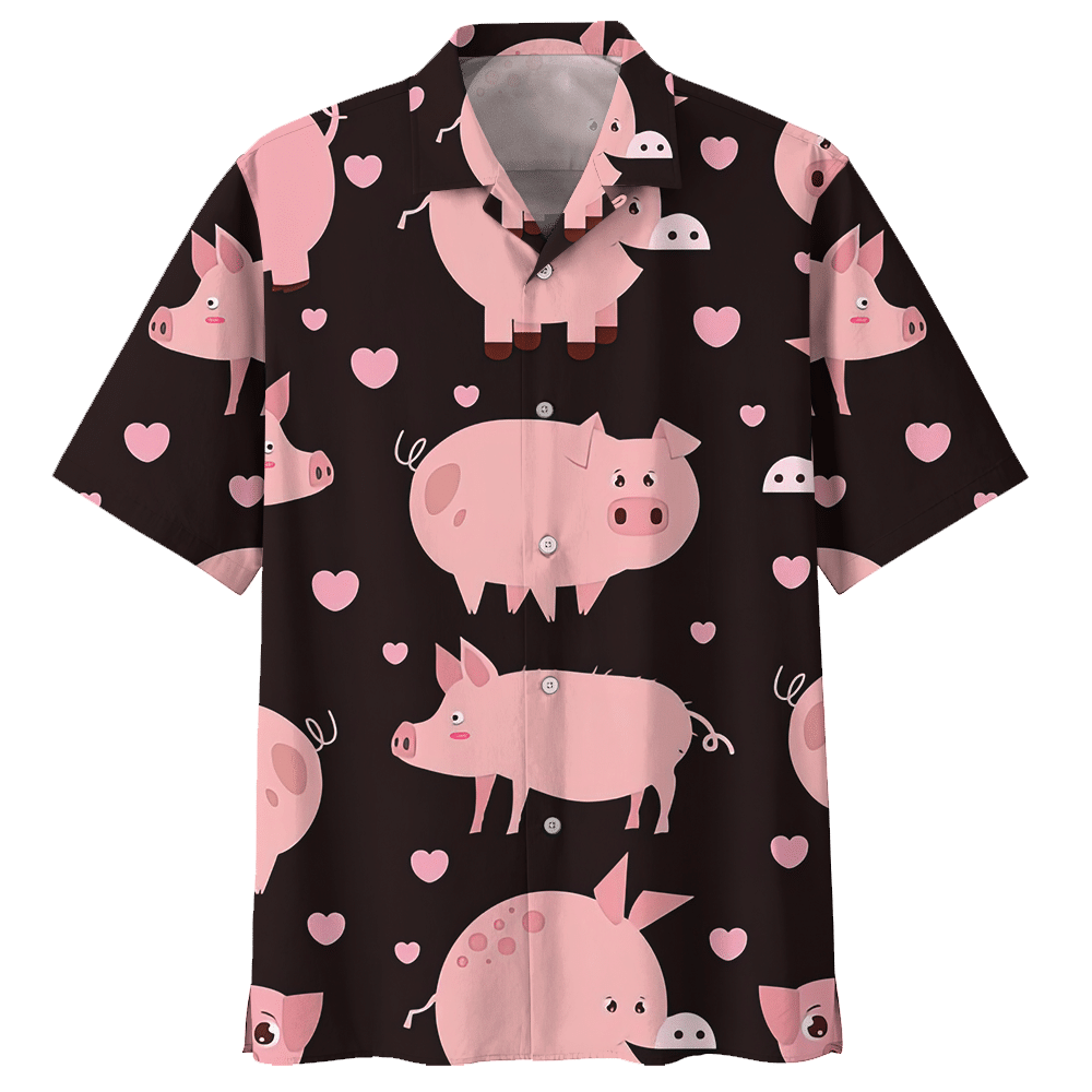 Pig Aloha Hawaiian Shirt Colorful Short Sleeve Summer Beach Casual Shirt For Men And Women