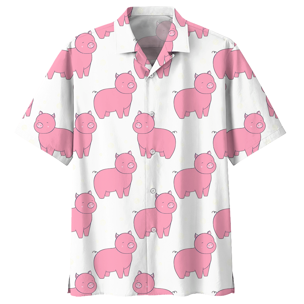 Pig Aloha Hawaiian Shirt Colorful Short Sleeve Summer Beach Casual Shirt For Men And Women