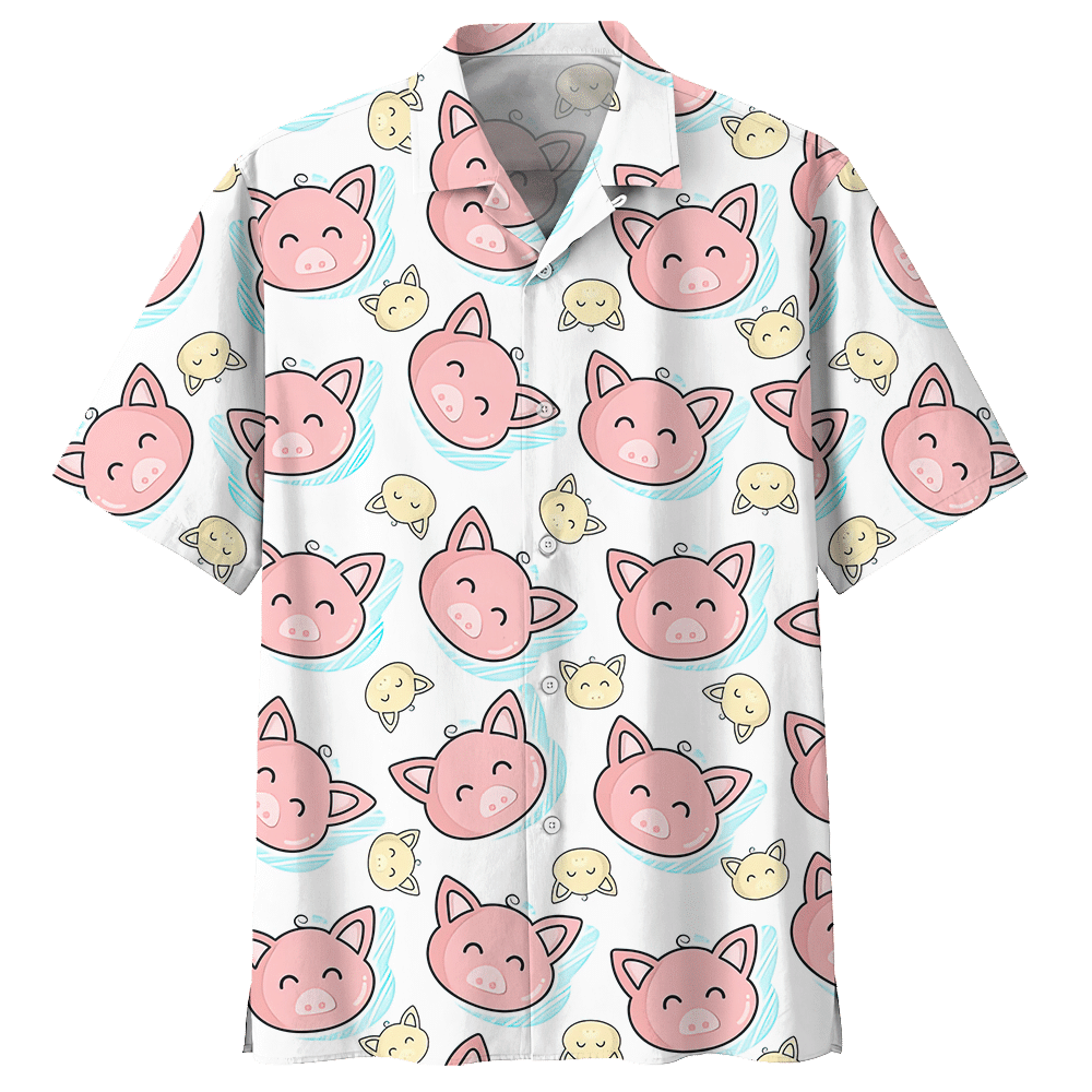 Pig Aloha Hawaiian Shirt Colorful Short Sleeve Summer Beach Casual Shirt For Men And Women