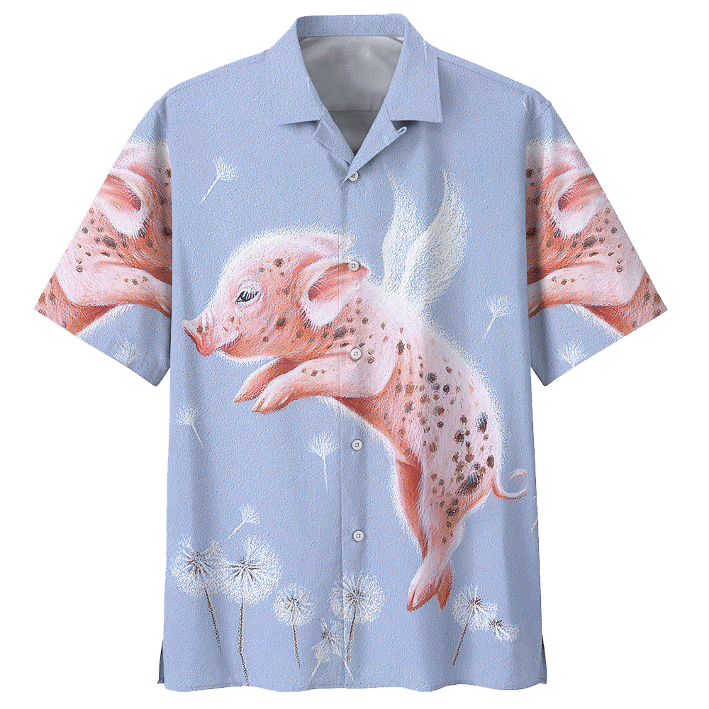 Pig Aloha Hawaiian Shirt Colorful Short Sleeve Summer Beach Casual Shirt For Men And Women