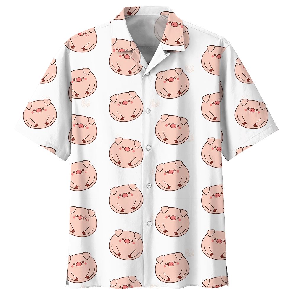 Pig Aloha Hawaiian Shirt Colorful Short Sleeve Summer Beach Casual Shirt For Men And Women