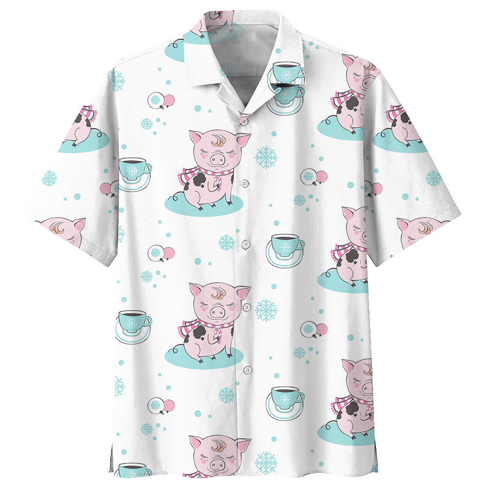 Pig Aloha Hawaiian Shirt Colorful Short Sleeve Summer Beach Casual Shirt For Men And Women