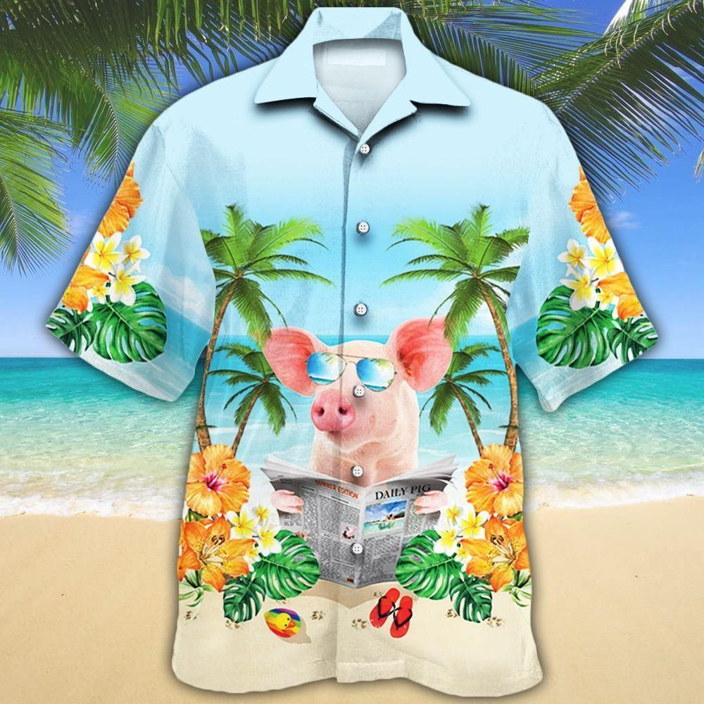 Pig Lovers Beach Aloha Hawaiian Shirt Colorful Short Sleeve Summer Beach Casual Shirt For Men And Women