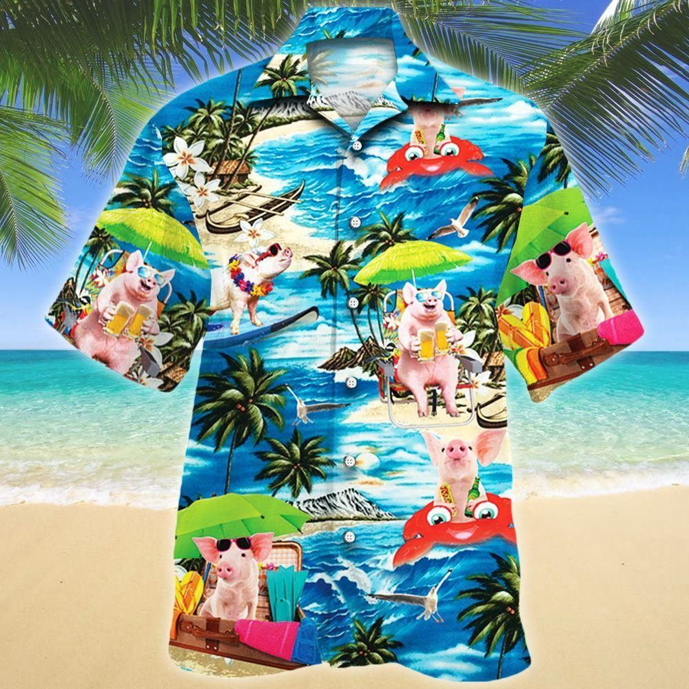 Pig Lovers Beach Vibe Aloha Hawaiian Shirt Colorful Short Sleeve Summer Beach Casual Shirt For Men And Women