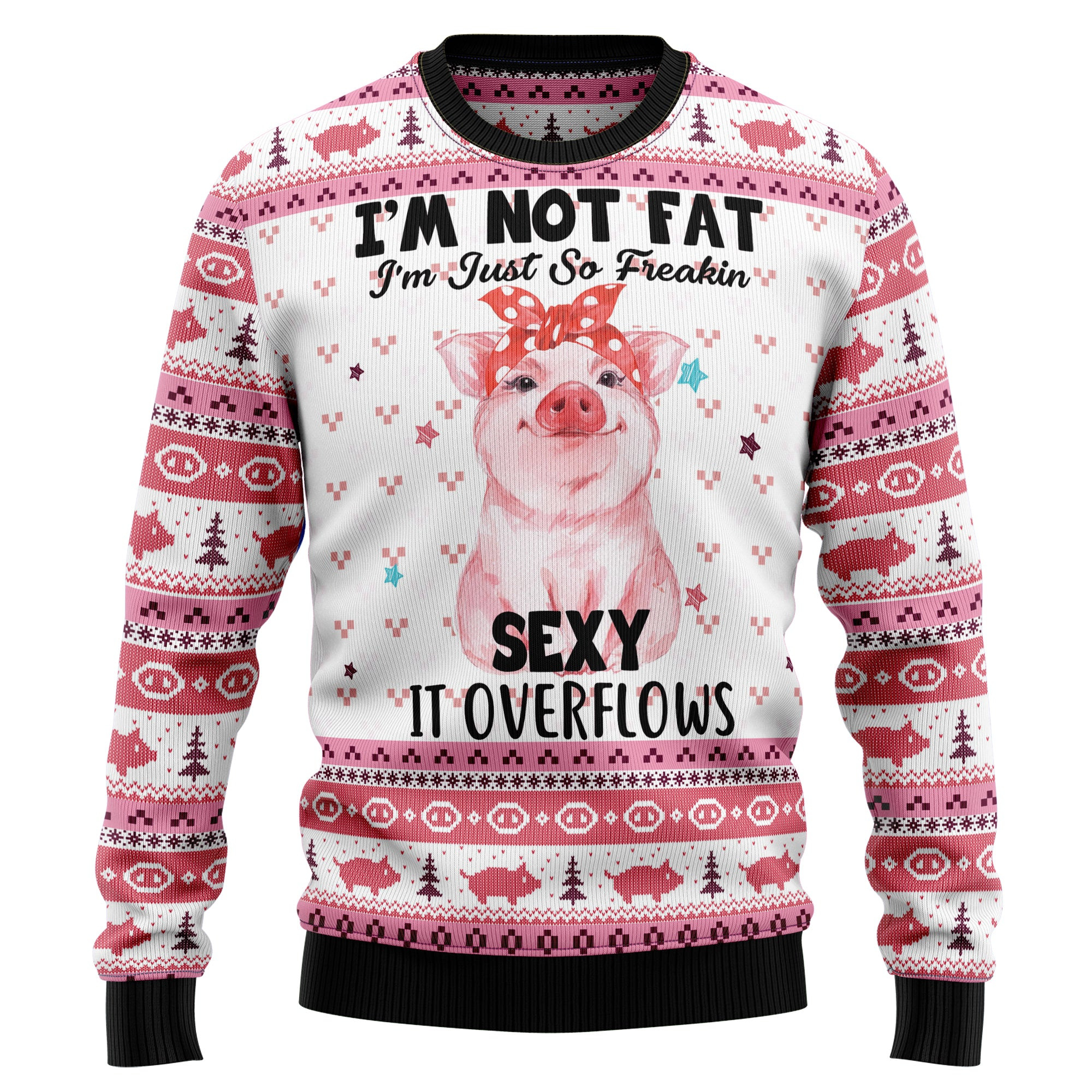 Pig Overflows Ugly Christmas Sweater