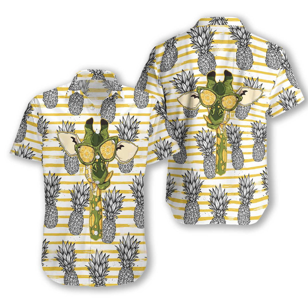Pineapple And Giraffe Hawaiian Shirt for Men and Women