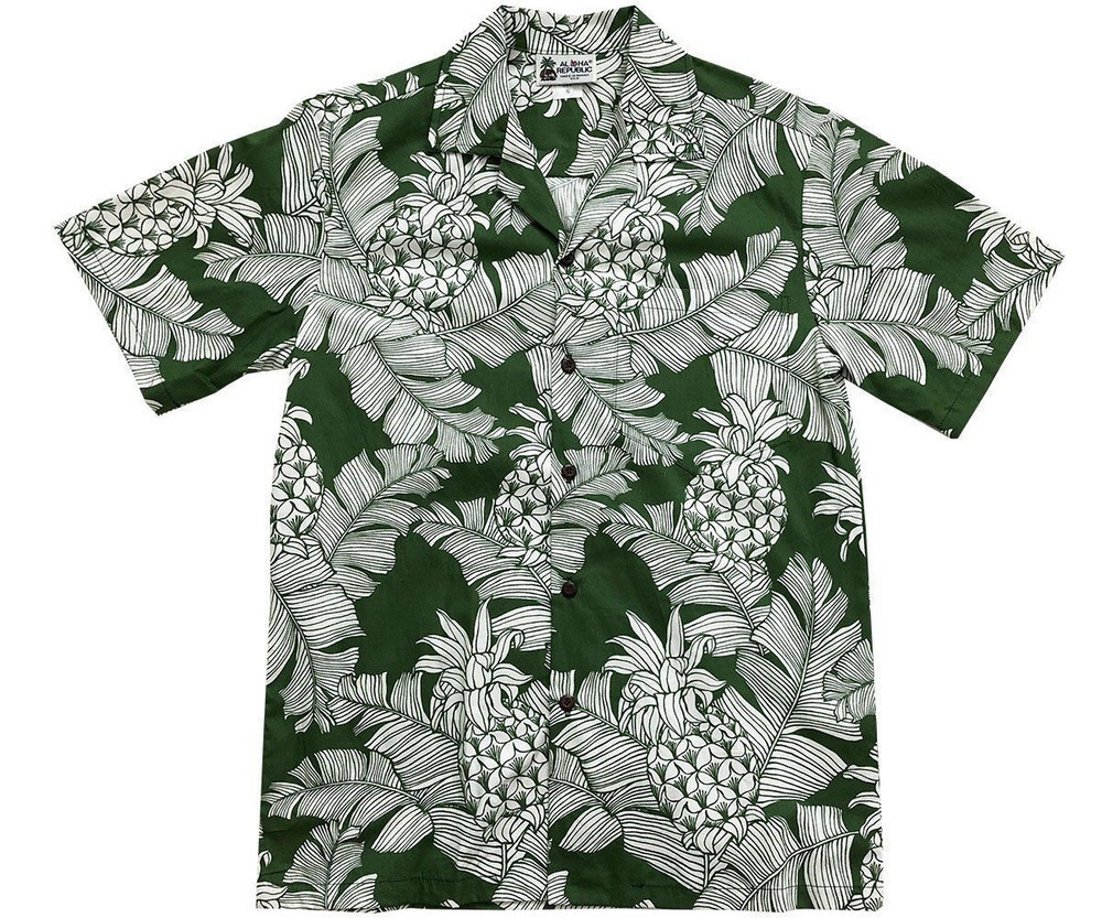 Pineapple Days Green Hawaiian Shirt for Men and Women