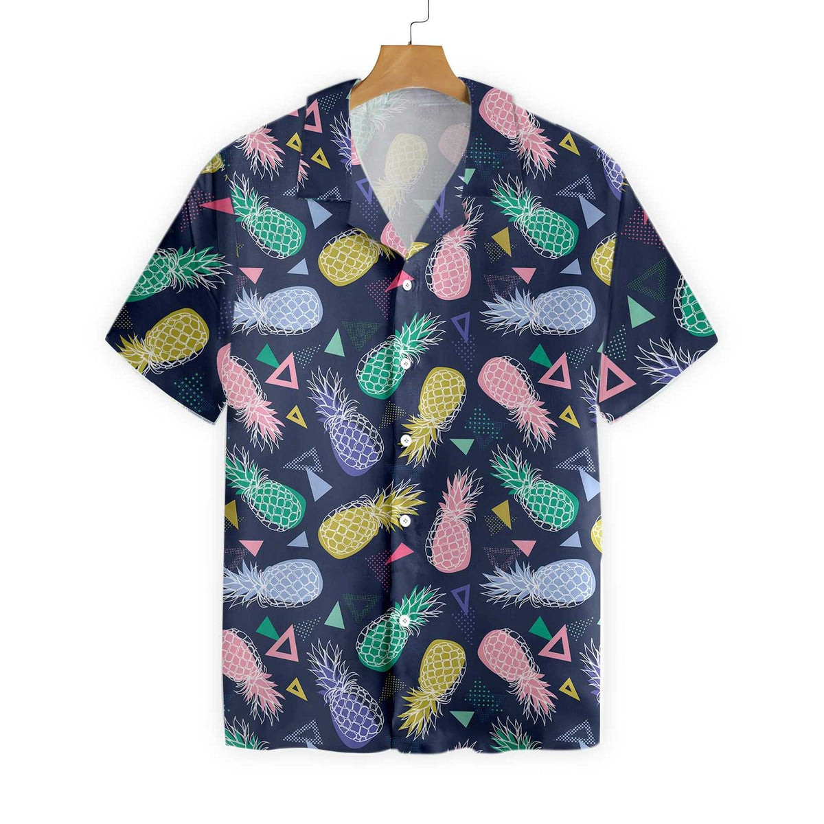 Pineapple Fruits In Memphis Style Hawaiian Shirt