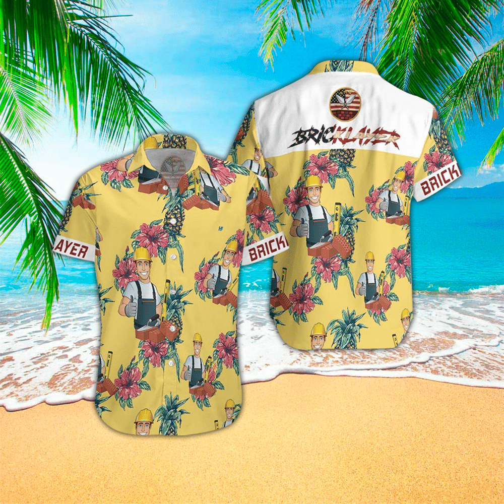 Pineapple Mens Hawaiian Shirt Pineapple Button Up Shirt for Men and Women