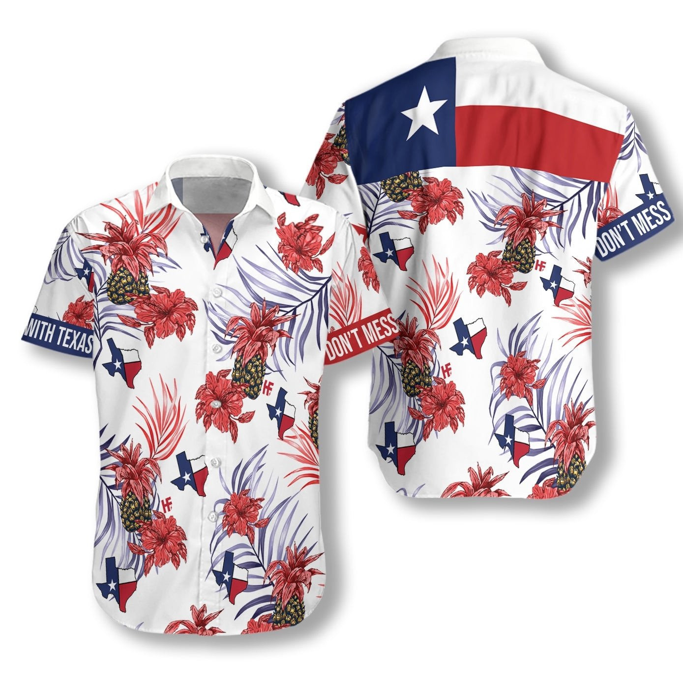 Pineapple Texas Pround Hawaiian Shirt Summer Aloha Shirt