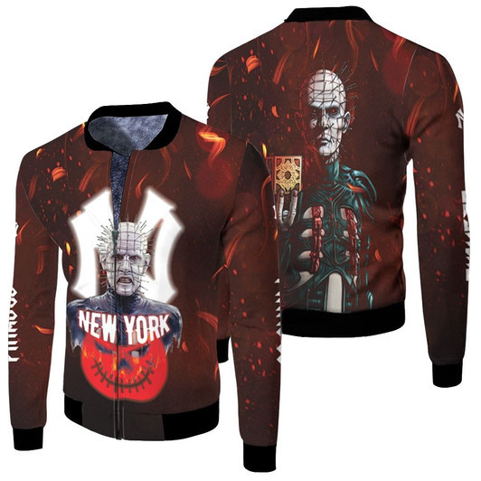 Pinhead New York Yankees Logo Pumpkins Halloween Fleece Bomber Jacket