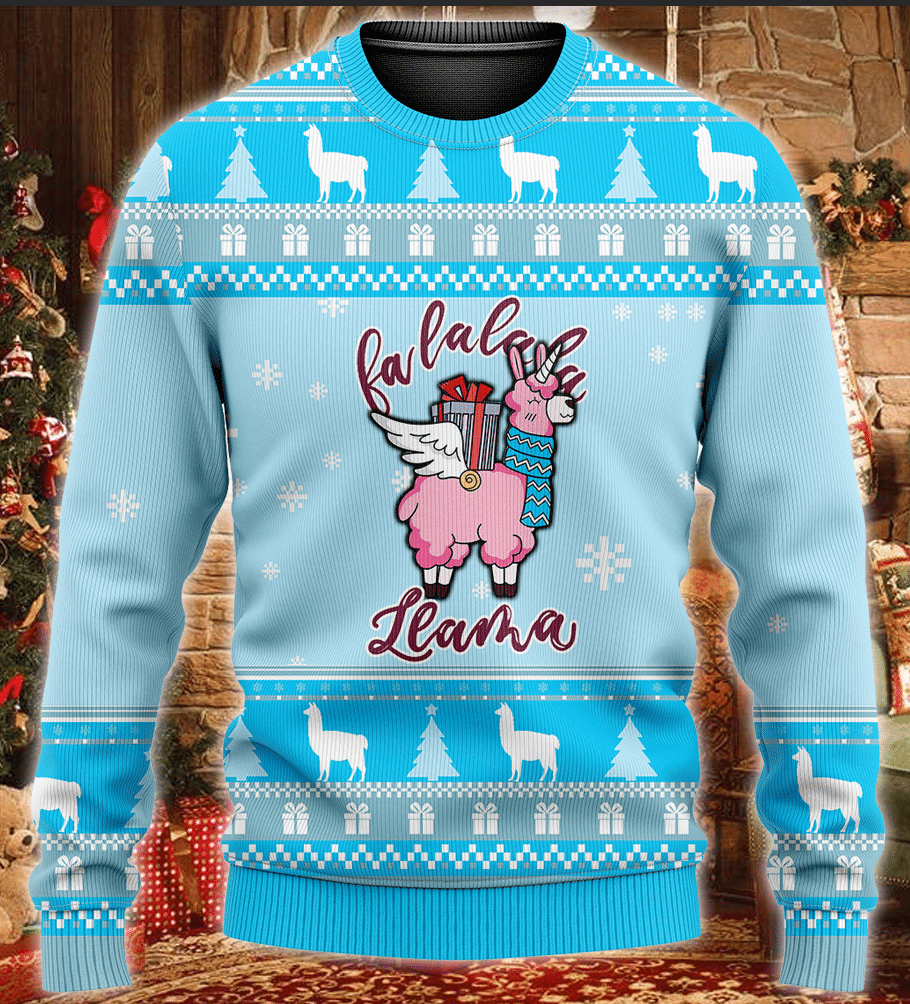 Pink Llama Ugly Christmas Sweater Ugly Sweater For Men Women