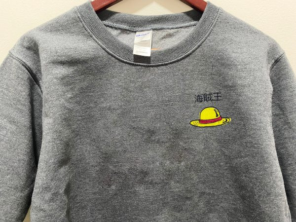 Pirate Anime Hat Embroidered Sweatshirt