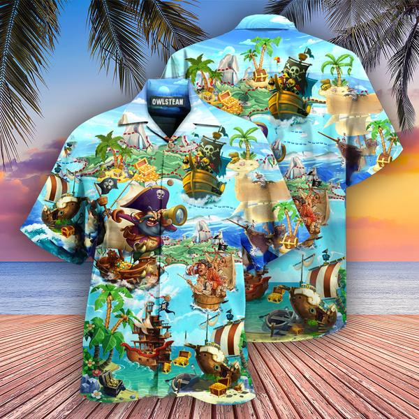 Pirates It Is Time Of Treasure Hunting Edition - Hawaiian Shirt - Hawaiian Shirt For Men
