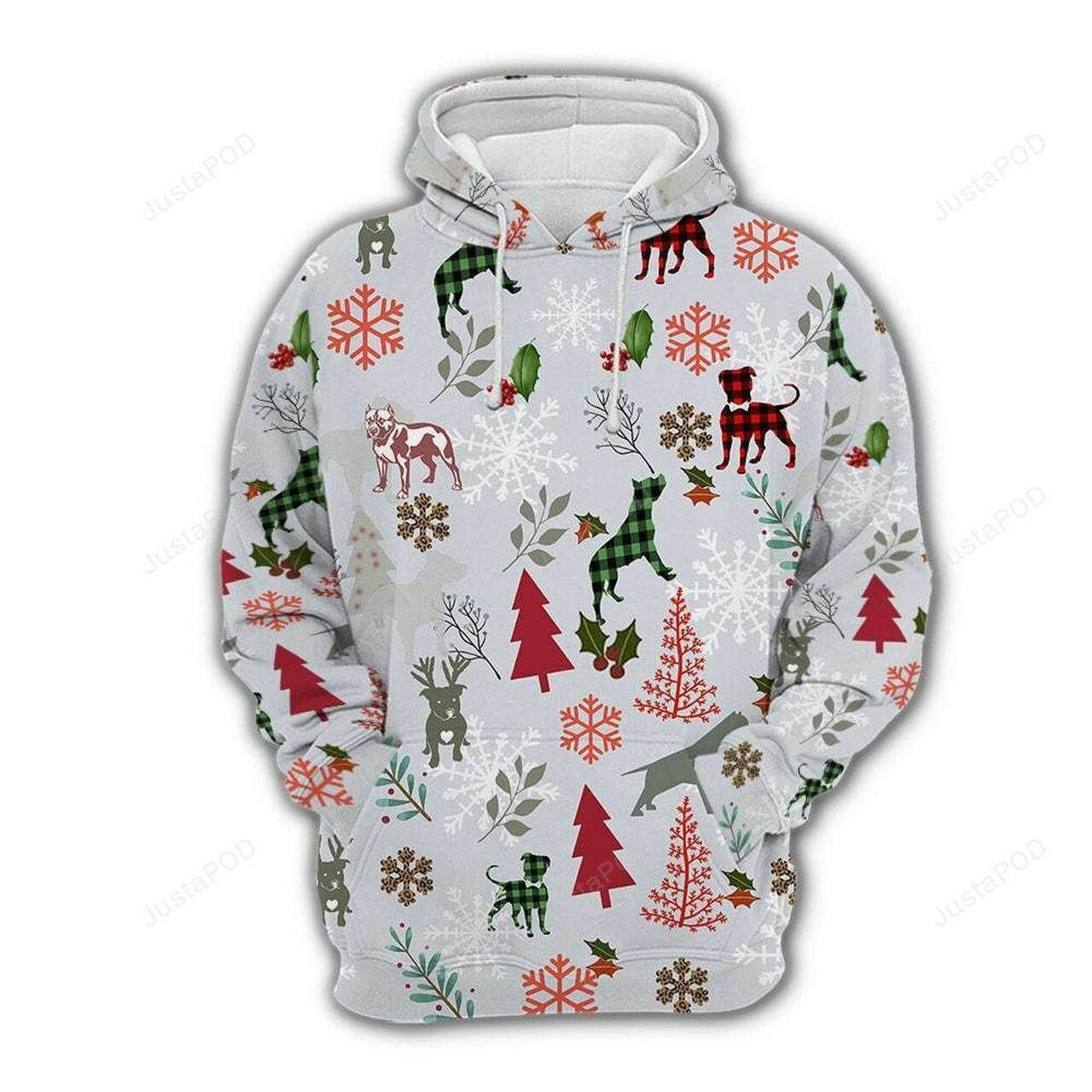 Pitbulls Christmas Time 3d All Over Print Hoodie