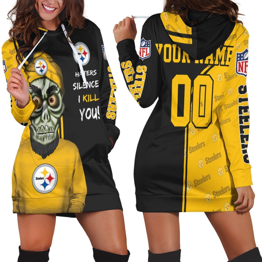 Pittburgh Steelers Haters Silence Personalized Hoodie Dress Sweater Dress Sweatshirt Dress