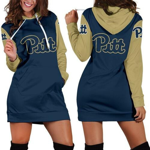 Pittsburgh Panthers Hoodie Dress Sweater Dress Sweatshirt Dress 3d All Over Print For Women Hoodie