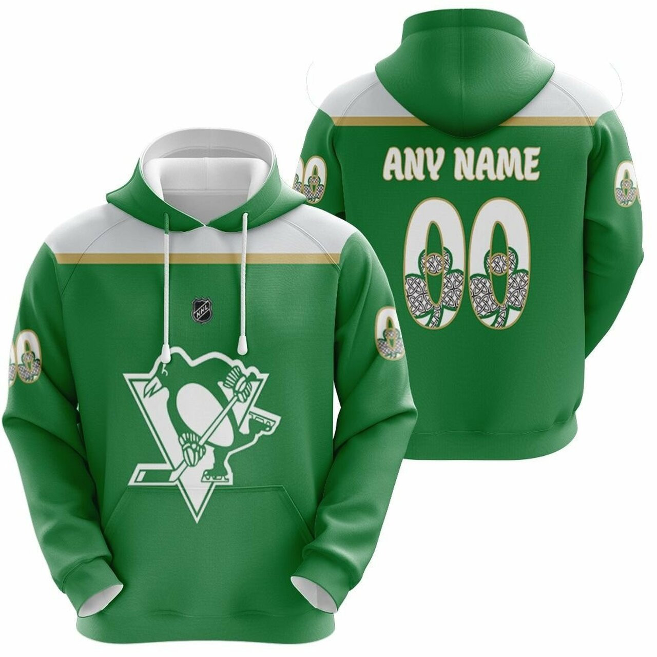 Pittsburgh Penguins 2020 Nhl Ice Hockey Green Jersey Style Custom Gift For Penguins Fans Hoodie