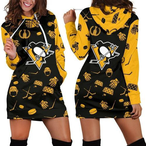 Pittsburgh Penguins Hoodie Dress Sweater Dress Sweatshirt Dress 3d All Over Print For Women Hoodie