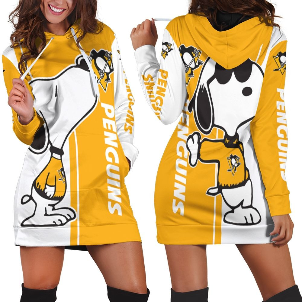Pittsburgh Penguins Snoopy Lover 3d Hoodie Dress Sweater Dress Sweatshirt Dress