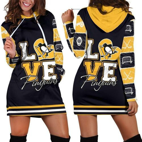 Pittsburgh Penguins Womens Hoodie Dress Sweater Dress Sweatshirt Dress 3d All Over Print For Women Hoodie