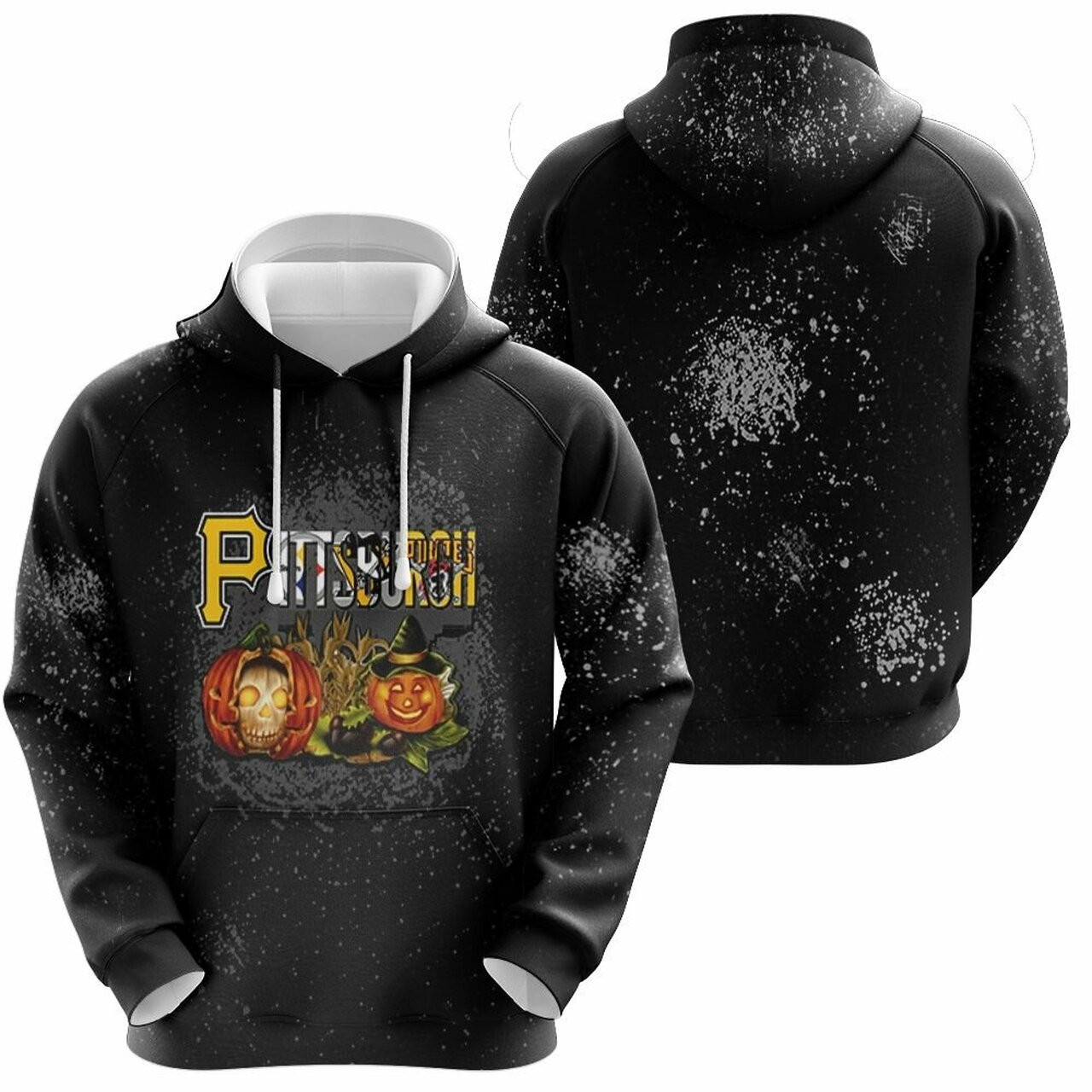 Pittsburgh Pirates Pittsburgh Steelers Pittsburgh Penguins Halloween 3d Allover Designed Gift For Pittsburgh Fans And Halloween Lovers Hoodie