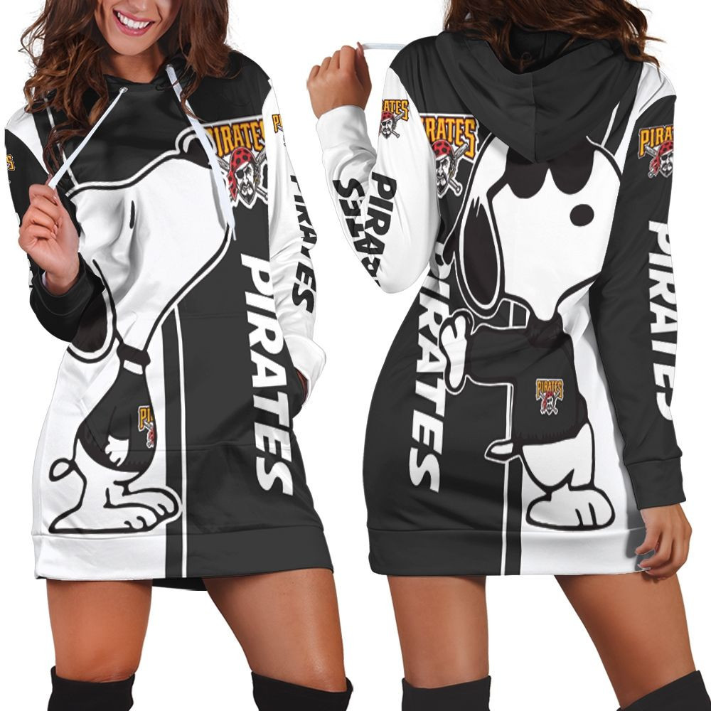 Pittsburgh Pirates Snoopy Lover 3d Hoodie Dress Sweater Dress Sweatshirt Dress