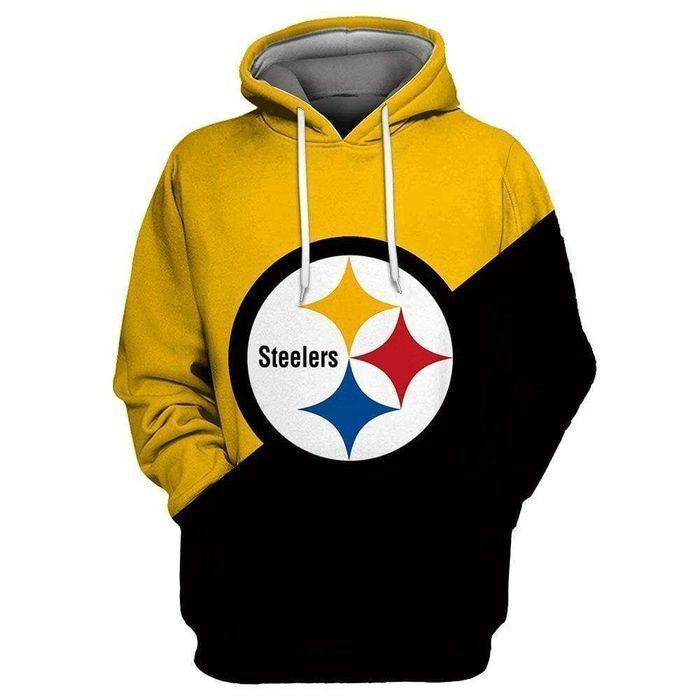 Pittsburgh Steelers 3D Hooded Pocket Pullover Sweater Hoodie For Fan