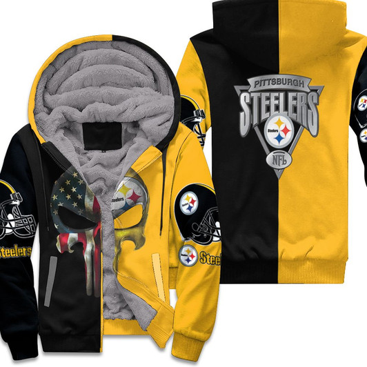 Pittsburgh Steelers American Skull 2020 Nfl Season Jersey Fleece Hoodie