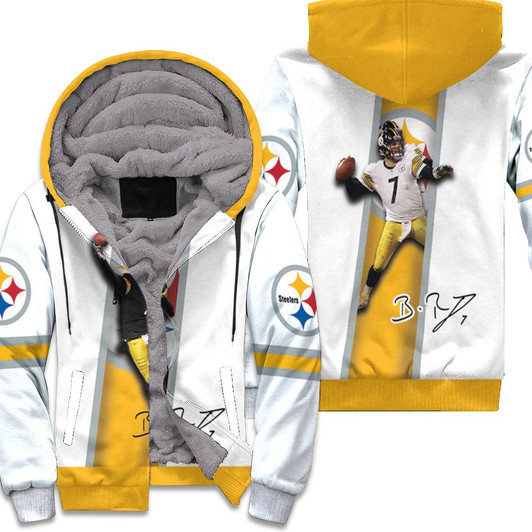 Pittsburgh Steelers Ben Roethlisberger Signed 3D Fleece Hoodie