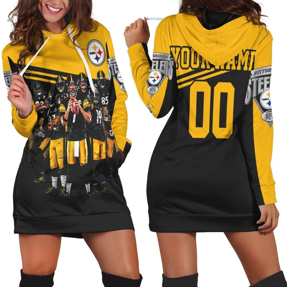 Pittsburgh Steelers Great Players Team Metal Steelers Jersey 2020 Nfl Season Personalized Hoodie Dress Sweater Dress Sweatshirt Dress