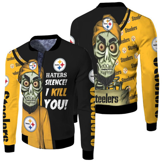 Pittsburgh Steelers Haters Silence The Dead Terrorist Fleece Bomber Jacket