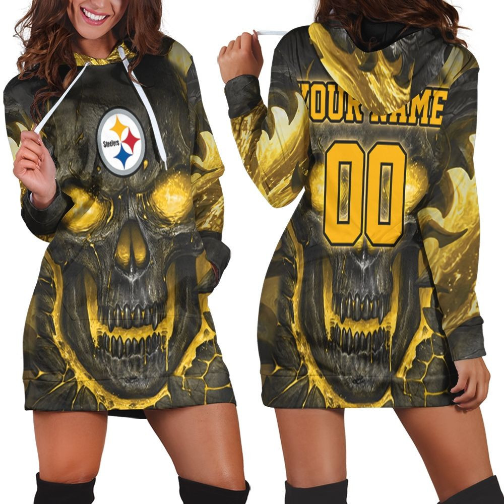 Pittsburgh Steelers Hello Darkness My Old Friend 3d Hoodie Dress Sweater Dress Sweatshirt Dress