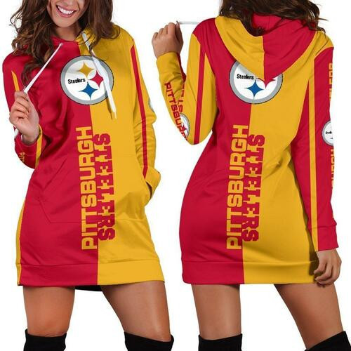 Pittsburgh Steelers Hoodie Dress Sweater Dress Sweatshirt Dress 3d All Over Print For Women Hoodie