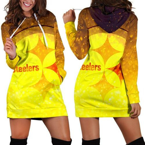 Pittsburgh Steelers Hoodie Dress Sweater Dress Sweatshirt Dress 3d All Over Print For Women Hoodie