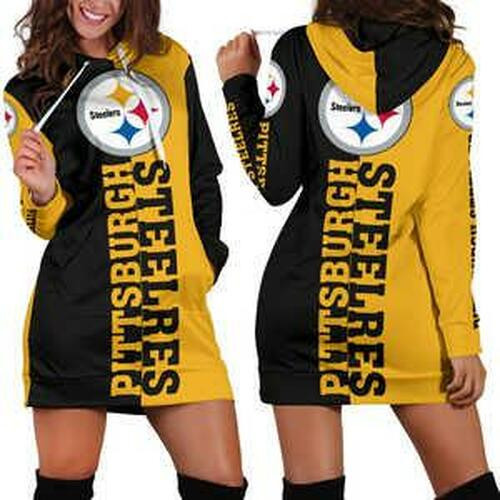 Pittsburgh Steelers Hoodie Dress Sweater Dress Sweatshirt Dress 3d All Over Print For Women Hoodie