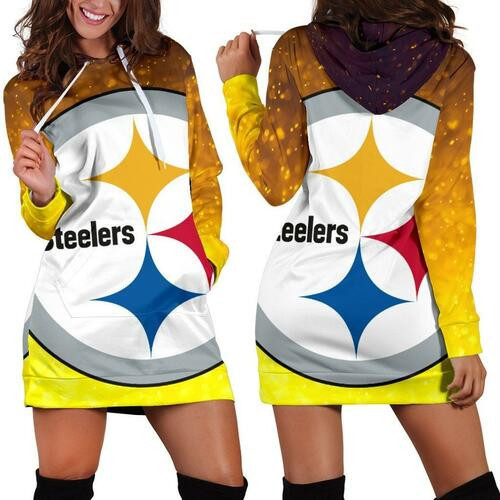 Pittsburgh Steelers Hoodie Dress Sweater Dress Sweatshirt Dress 3d All Over Print For Women Hoodie