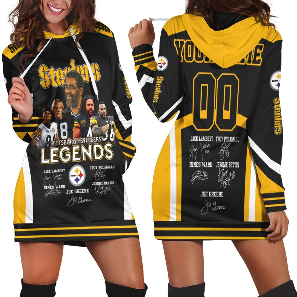 Pittsburgh Steelers Legends Signature Signed Great Players 2020 Nfl Season Jersey Personalized Hoodie Dress Sweater Dress Sweatshirt Dress