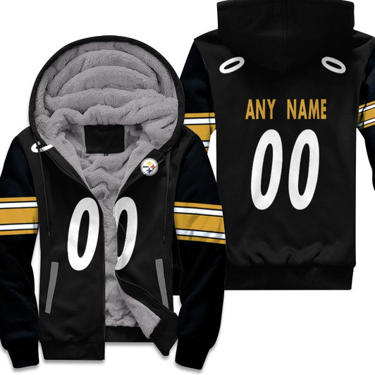 Pittsburgh Steelers Nfl American Football Game Black Jersey Style Custom Gift For Steelers Fans Fleece Hoodie