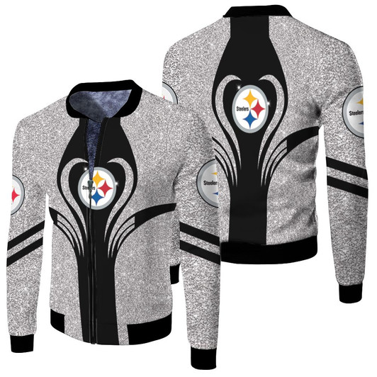 Pittsburgh Steelers Nfl For Football Fan Fleece Bomber Jacket