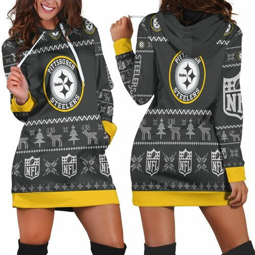 Pittsburgh Steelers Nfl Ugly Sweatshirt Christmas 3d Hoodie Dress Sweater Dress Sweatshirt Dress